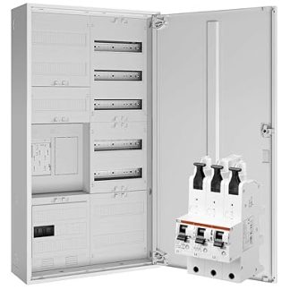 WITTKOWARE Single Family House Complete Meter Cabinet, 1x eHZ Meter Space, Distribution Panel/APZ, with Main Circuit Breaker 50A