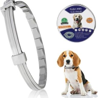 Adjustable Tick and Flea Protection Collar for Dogs, Flea and Tick Collar for Dogs, Natural Tick Protection, Length: 63 cm, for Small, Medium and Large Pets
