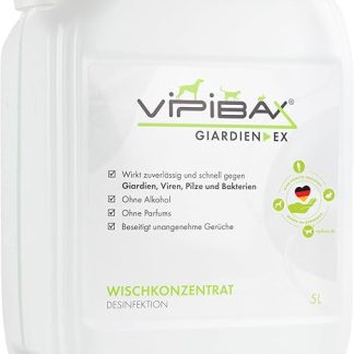ViPiBaX Giardien Ex Wiping Concentrate 5 L - Disinfectant Against Giardia, Bacteria, Fungi, Viruses in the Environment of Dogs, Cats and Other Animals