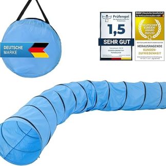 Goods & Gadgets Dog Agility Tunnel Dog Tunnel Play Tunnel Dog Hole with Pegs and Carry Case, 500 cm
