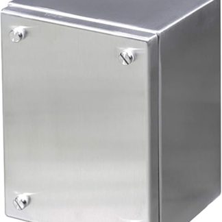Metal box with smooth sides 304L, protection class IP66, Tecno Inox series, stainless steel, 13.5 x 15 x 30 cm, grey (reference: ELA3015135/INX)