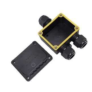 GEERYZHE IP68 Wasserdichter Elektrischer Kabelanschlusskasten für den Außenbereich mit Mehreren Kabeleinführungen, Passend für Steckdosenleiste, Stecker, Timer, Weihnachtsbeleuchtung