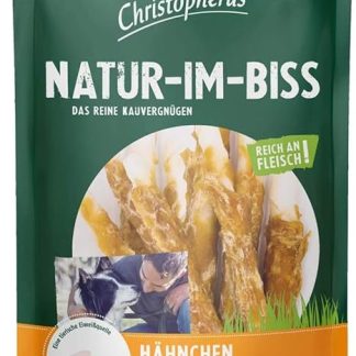 Christopherus Natur-Im-Biss Dog Chews, Chicken Chew Sticks, Hot-Air Dried, 70 g
