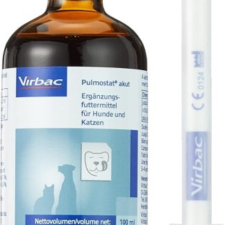 Virbac - Pulmostat acute cough syrup for dogs and cats, 1 pack (1 x 100 ml)