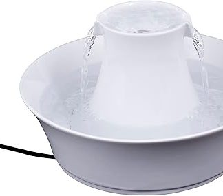 PetSafe Ceramic Cat Fountain in Avalon or Bachgeflüster Model with 2 Litre or 1.8 Litre Water Capacity, Drinking Fountain for Cats and Dogs with Dual Filter System and Dishwasher Safe Bowl