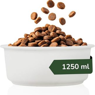 Pfotenglanz Ceramic Dog Bowl - Replacement Feeding Bowl for Feeding Station - Ceramic Bowl Large 1250 ml Feeding Bowl & Water Bowl for Dogs and Cats