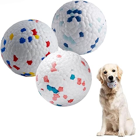 PcvGef Pack of 3 Dog Balls, Indestructible Ball for Dogs, Dog Ball, Play Ball, Dog, Durable Dog Toy, Tennis Balls, Ideal for Outdoor Play, Swimming and Training