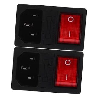 Cabilock 2 pieces power switch with socket on off switch inlet power plug socket switch socket switch plastic