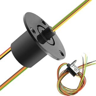 Youmile Capsule Slip Ring, V-Groove Ring, 12.5 mm, Signal Transmission, Electric, CIRCUITSx2A, 360° Swivel Joint, 300 rpm, 240 VAC, 6 Wires for Monitoring Electrical Testing Equipment for Robots