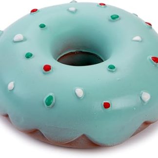 Karlie Doggy Donut Dog Toy, Latex, Green, 12 x 12 x 5 cm