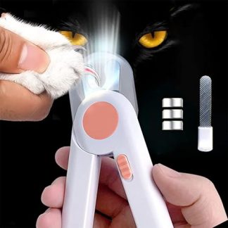 EPROICKS Nail Clippers with LED Light for Dogs Cats Claw Scissors for Cats Dogs with Nail File and Splash Resistant Protection Device for Medium and Small Pets Claw Care