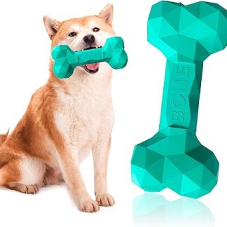 SAVOSWEET Chew Toy Dog Bone Rubber, Dog Toy Bone Indestructible, Dog Bone Medium Dogs Blue, Suitable for Dogs Within 30 kg, Dog Toy for Teeth Cleaning