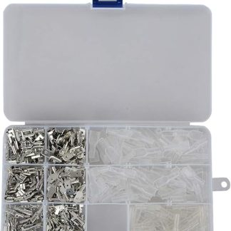 1 Set of 270 Connector Terminals Set, 2.8 mm 4.8 mm 6.3 mm Wire Crimp Connectors Spade Terminals, Electrical Wire Connector Male & Female Cable Connector for Car Boat