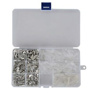1 set of 270 pieces terminal set, 2.8 mm, 4.8 mm, 6.3 mm wire crimp connectors, spade terminals, electrical wire connector male and female cable plug for car, boat