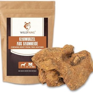 Wildfang Tree Heath Chew Root for Dogs, Size M - Natural Chew Toy Dog, Splinter Free Dog Toy for Dental Care Dog & Puppy Toy (for Dogs 15-25 kg), 1 Piece