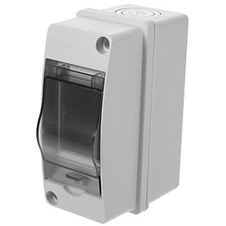 DEARMAMY Way distribution box with transparent window, protective housing for circuit breakers, compact and heat resistant for indoor and outdoor use, protective box for electrical installations