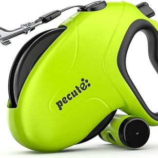 Pecute Dog Lead 10 m, Roller Lead for Dogs, 360° Tangle-Free Lead Extension, Non-Slip Handle & Quick Brake Button, Suitable for Dogs up to 50 kg Weight