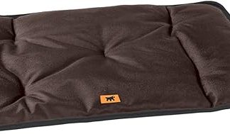 Ferplast Jolly Dog and Cat Mat, Washable Dog Bed, Dog Cushion, Waterproof and Scratch-Resistant, Mat for Dog Kennels, Car, Dog Basket, 83 x 50 cm, M, Brown