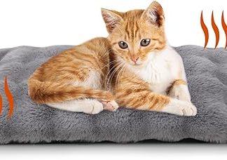 XIAPIA Self-Heating Blanket Cat & Dogs, Fluffy Self-Warming Cat Blanket without Cable, Heat Blanket Electric Blanket without Electricity, Washable Thermal Blanket Cat Cushion Cat Bed Indoor in the Car