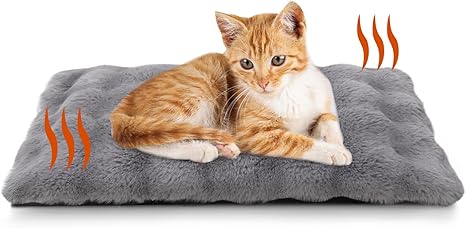 XIAPIA Self-Heating Blanket Cat & Dogs, Fluffy Self-Warming Cat Blanket without Cable, Heat Blanket Electric Blanket without Electricity, Washable Thermal Blanket Cat Cushion Cat Bed Indoor in the Car
