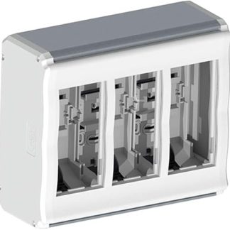 Surface Mounted Box with 5 Modules with Frame and Frame, Anodised Aluminium Profile, 31.2 x 8 x 16 cm (CSA5/69)