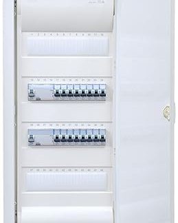 Hager Hollow Wall Distributor 4 Rows VH48NC Ready for Connection Wired with Terminal Block 2x FI 4-Pin + 16x LS B16A
