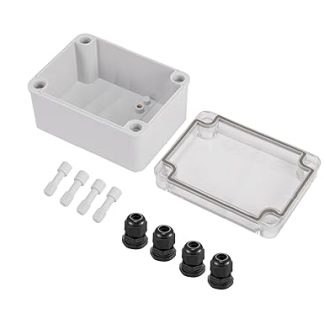 Laisomeke 130x80x70mm Clear Waterproof Diy Junction Box ABS Plastic Project Box with Clear Cover 130x8x7cm