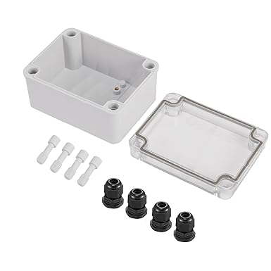 Laisomeke 130x80x70mm Clear Waterproof Diy Junction Box ABS Plastic Project Box with Clear Cover 130x8x7cm
