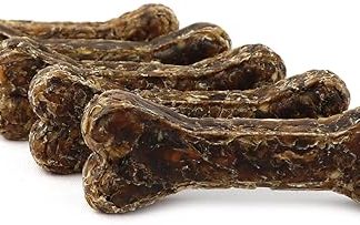 DOGBOSS 100% Natural Chew Bone 100% Deer Skin or 100% Horse Skin Especially for Puppies from 16 Weeks of Life & Senior Dogs in Various Sizes and Flavours (5 Pack 100% Horse Skin 12 cm)