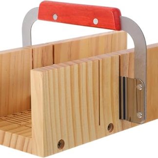 Homoyoyo Soap Cutter Wood with Dual Slots Ergonomic Handle Precise Wave Knife Durable Material DIY Soap Cutting for Home and Small Workshops Versatile Use
