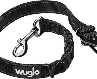 30-95 cm Wuglo Dog Seat Belt for Car - Dog Seat Belt for Child Safety Seat - Hook Latch & Seat Belt Buckle - Adjustable Universal Dog Buckle (Black)