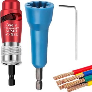 Anulely Drill Bit Wire Stripper Kit, Wire Twisting Tool, Portable Wire Nut Twisting Tool, Electrical Wire Stripping Tool Quick Stripping Drill Connector for Electricians