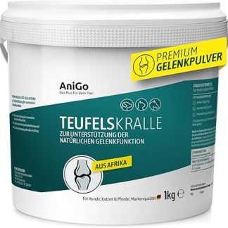 AniGo Devil's Claw for Dogs, Cats and Horses 1 kg - Devil's Claw Powder, Devil's Claw Root, Joint Powder, for Support Agile Joints and Mobility