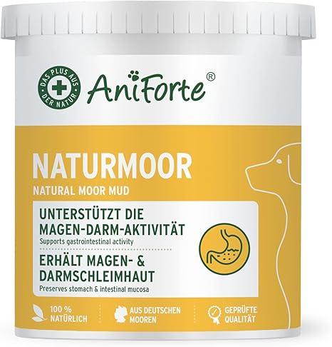 AniForte Heilmoor for Dogs 1200 g - Improves the Faecal Condition, Digestion, Immune System and Gastrointestinal Activity, and Stimulates the Appetite - Natural Healing Clay with High Acceptance