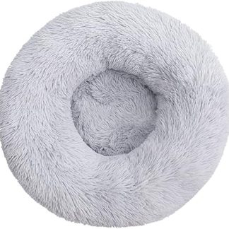 Fhodigogo Dog Bed, Cat Bed, Washable Doughnut Dog Bed, Soft Plush Round Dog Sofa with Waterproof Underside, Cat Bed for Inside Cats and Dogs up to 3 kg (S/35 x 12 cm)