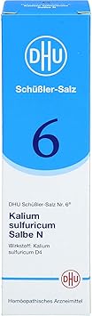 DHU Schüßler Соль № 6, сульфат калия D4 — минеральная соль для детоксикации — оригинальная мазь, 50 г