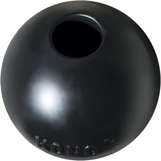 KONG Extreme Ball with Hole - Durable Natural Rubber Dog Toy for Training and Play - For Large/Medium Dogs - Black