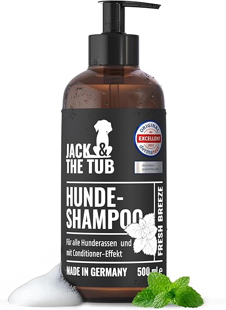 Jack & the Tub Dog Shampoo 500 ml Fresh Breeze Black Edition Dog Shampoo with Conditioner and Fresh Fragrance
