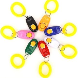 Pssopp Dog Training Clicker with Wrist Straps 7-Piece Colourful Practical Dog Training Clicker Set Practical Effective Training Tool for Dogs Cats Puppies