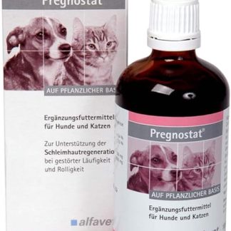 Alfavet Pregnostat 100 ml for Female and Cat to Regulate Hormonal Balance, Cycle, Uterine Lining, Supplementary Feed