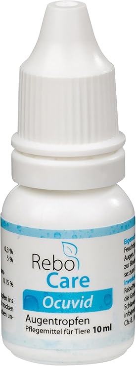 Ocuvid Eye Drops for Animals: Moisturises Irritated, Dry Eyes, Contains Sodium Hyaluronate & Dexpanthenol, Ideal for Cornea Care in Anesthesia, For All Animals 10 ml