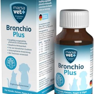 Marsavet Bronchio Plus Liquid Supplement with Plant Ingredients to Support Normal Respiratory Function | 100 ml