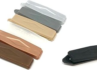 Camtiac 15-16-18-20-24-29-38-71 Dog Hair Clip Diamond Design Brown-Grey Pack of 7