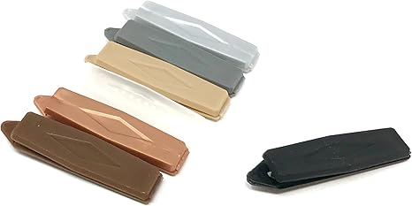 Camtiac 15-16-18-20-24-29-38-71 Dog Hair Clip Diamond Design Brown-Grey Pack of 7