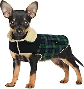 CITÉTOILE Warm Fleece Dog Coat, Winter Coat, Winter Jackets for Small/Large/Medium Dogs, Dog Jacket, Dog Clothes, Dog Jumper with Harness Hole, Chihuahua Coat for Outdoor, Indoor, S