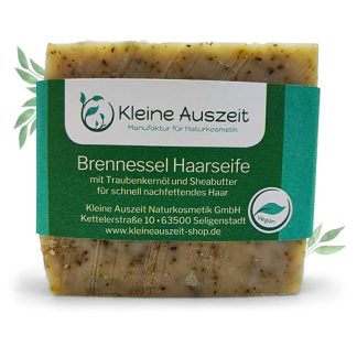 Nettle Hair Soap, Vegan, for Fast Oily Hair and Sensitive Scalp, No Palm Oil, Shampoo Soap, Handmade Natural Soap from Kleine Auszeit Manufaktur