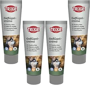 Trixie Premio Poultry Cream | Pack of 4 | 4 x 110 g | Meat Snack for Dogs | Can Help Make Drug Taking Easier | Good as a Reward | Lactose Free