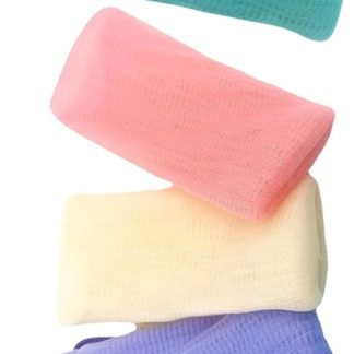 LIFKOME 4 Stück Teiliges Seifensäckchen mit Zugband Bunte Mesh seifenbeutel für Dusche Schnelles Trocknen Einfache Aufbewahrung Sanftes Peeling und Reichhaltiger Schaum für Gesicht und