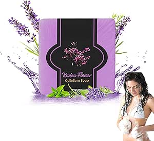HXZDEY Svengani Japan Kudzu Flower Celluber Soap - Anti-Cellulite, Firming Kudzu Flower Cellu Soap, Natural Organic Body Tightening Bath Soap for Waist, Abdomen, Arms, Legs (Color:1pc)