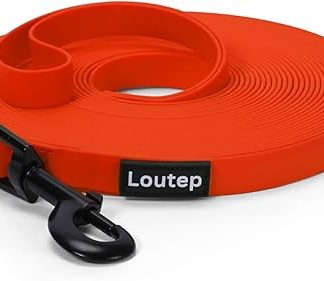 Loutep Biothane Recall Lead for Dogs Long Dog Lead 3 m 5 m Recall Lead 10 m for Dogs 15 m 20 m Lead Cross Country Training Lead Running Lead Swimming Lead for Small Medium and Large Dogs
